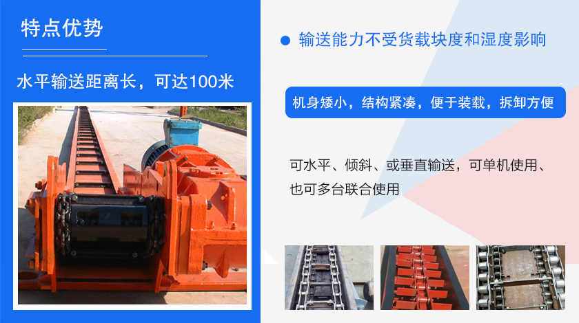 可多點進料、多點卸料、能反向運行，機殼密封性好，無粉塵污染