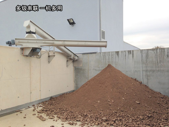 污泥輸送可多級串聯(lián)式安裝，超長間隔輸送物料